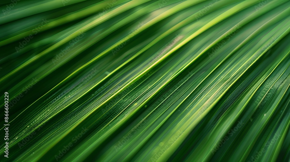 Green tropical plant close-up Green tropical plant close-up