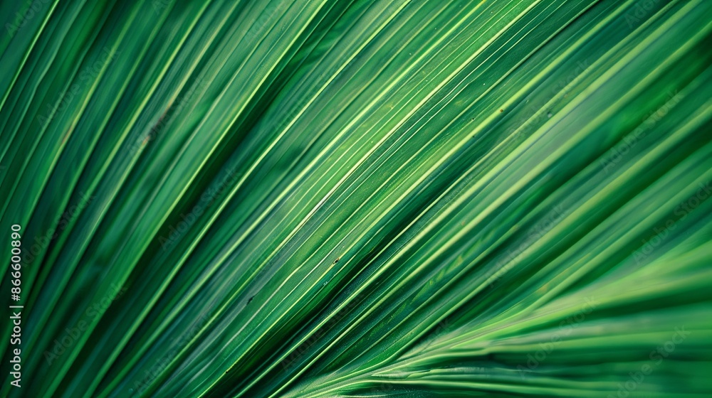 Green tropical plant close-up Green tropical plant close-up