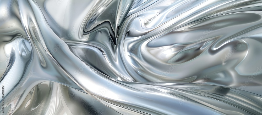 Shimmering silver abstracts in elegant allure Shimmering silver abstracts in elegant allure