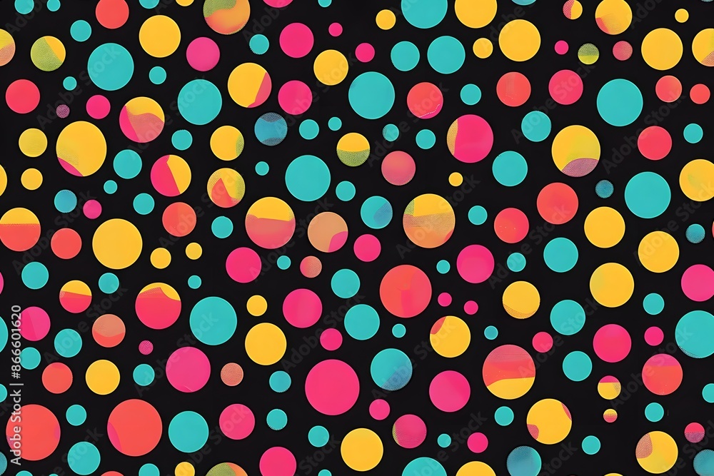 Abstract Polka Dot Pattern in Vibrant Colors Abstract Polka Dot Pattern in Vibrant Colors