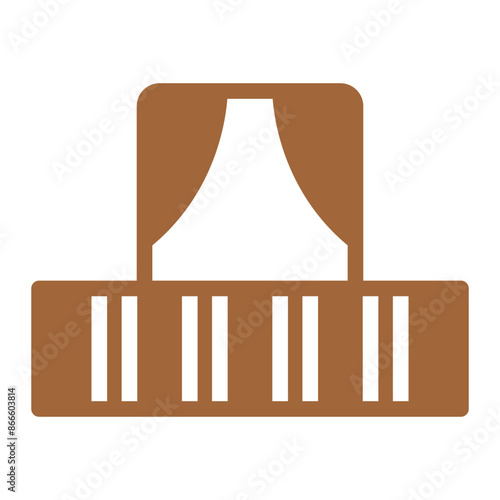 Balcony icon with color style