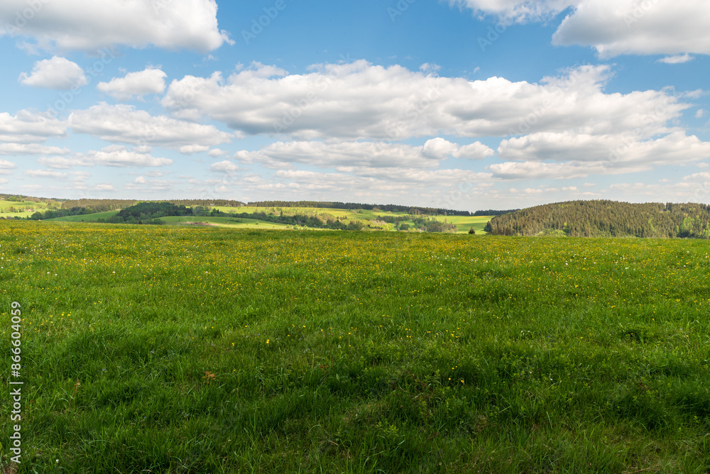 Rolling landscape of wetsernmost part of Krusne hory mountains on czech - saxonian borderland Rolling landscape of wetsernmost part of Krusne hory mountains on czech - saxonian borderland
