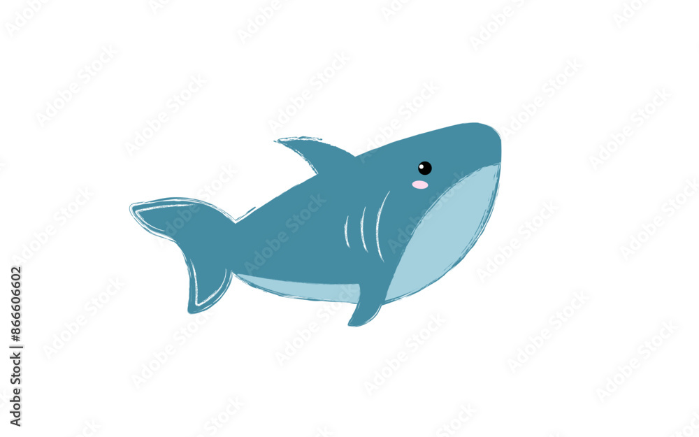 shark children's drawing vector illustration shark children's drawing vector illustration
