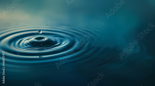 Water drops on water surface