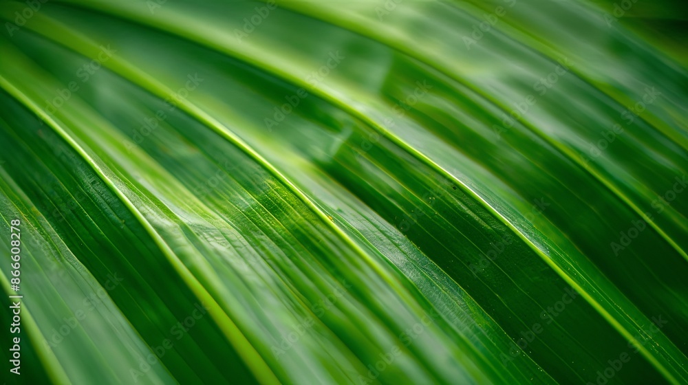 Green tropical plant close-up Green tropical plant close-up