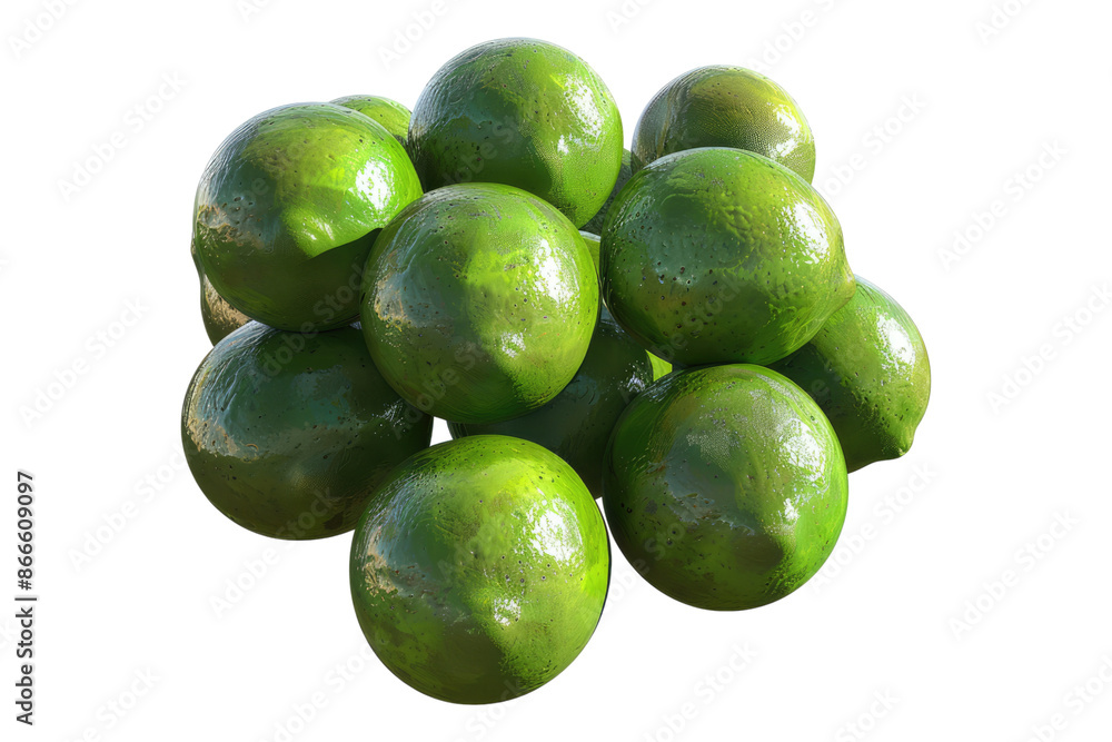 Lime fruit isolated on transparent background Lime fruit isolated on transparent background