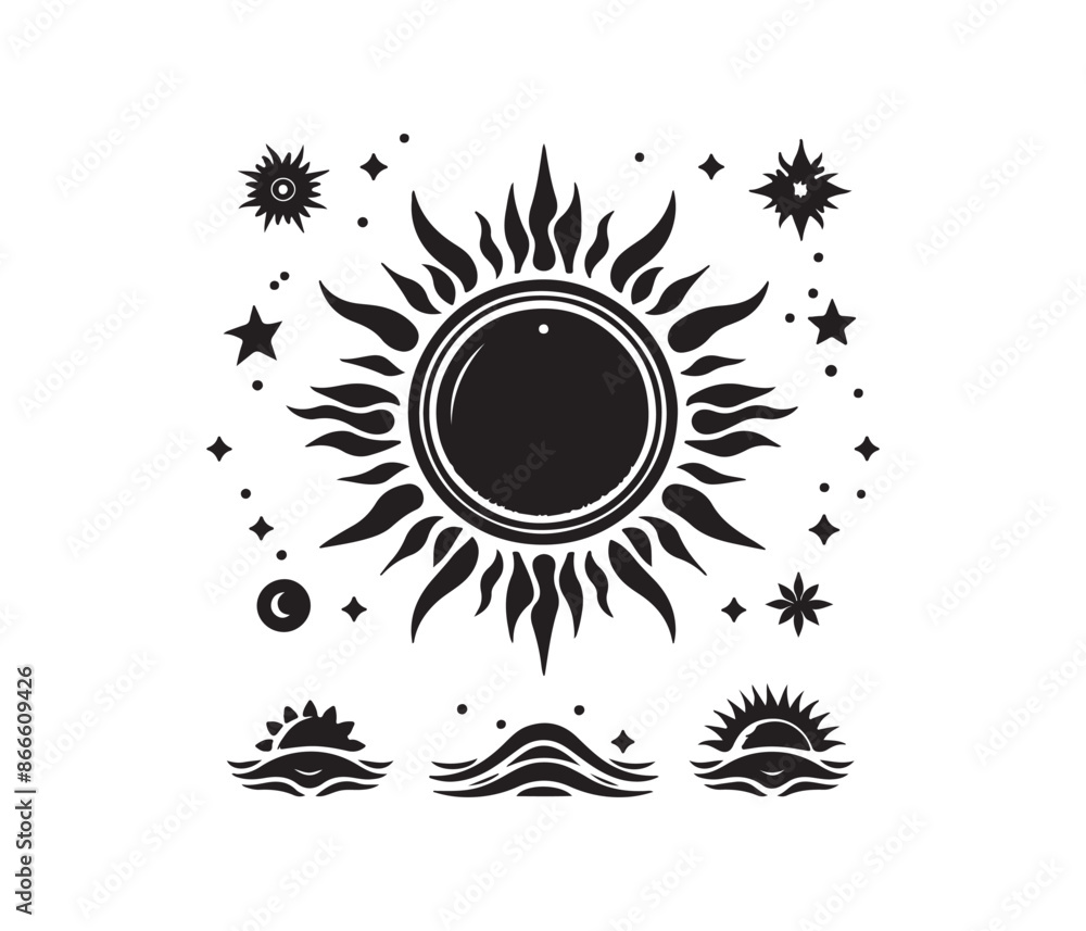 sun vector art graphic resources silhouette vector style,white background sun vector art graphic resources silhouette vector style,white background