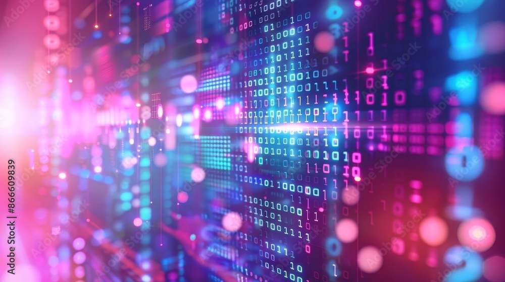 Information Technology and Programming. Binary coding and networks. Research abstract on technology and data on the Internet. Information Technology and Programming. Binary coding and networks. Research abstract on technology and data on the Internet.