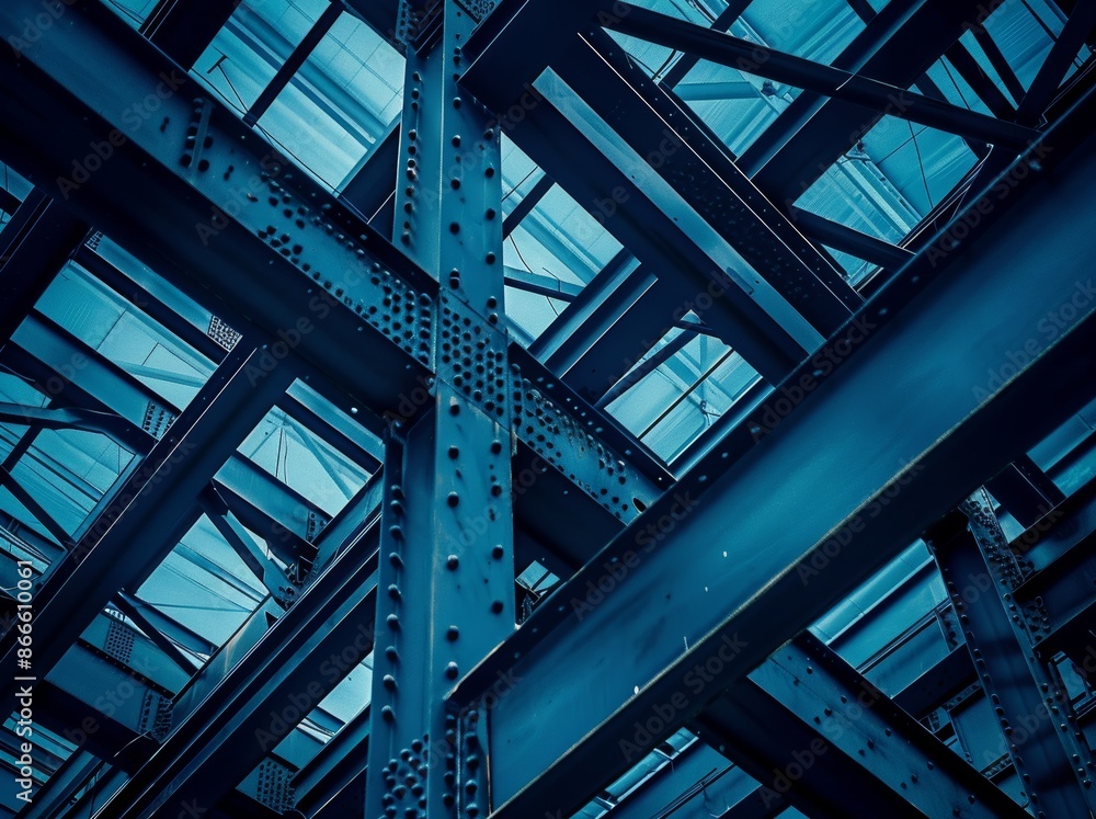 The steel structure metal frame pattern on the architecture detail background is reminiscent of steel construction The steel structure metal frame pattern on the architecture detail background is reminiscent of steel construction