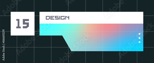 Futuristic element vector illustration. Colorful lower third video overlay.