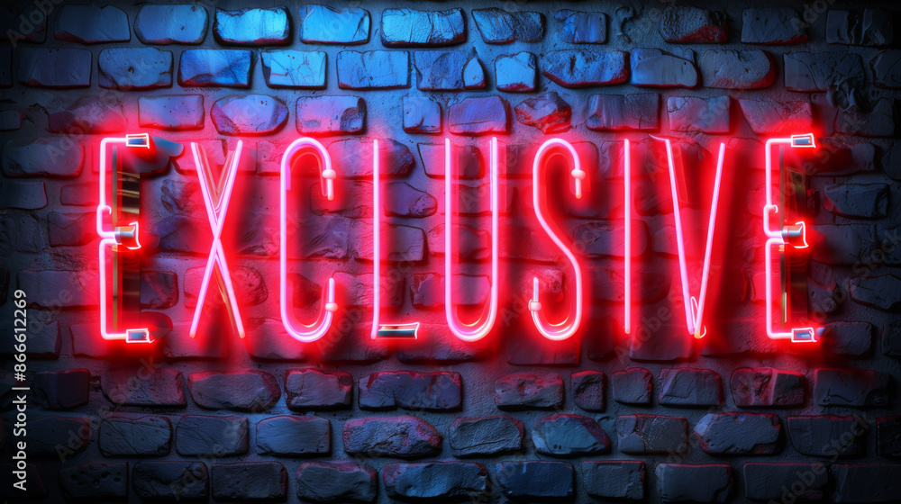 A vibrant red neon sign spelling A vibrant red neon sign spelling