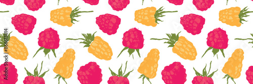 Abstract raspberry hand-drawn illustrations. Raspberries woodblock printing for textile design, fabric oranment, banner with floral pattern seamless. Juice or jam label design. Blackberry background. 