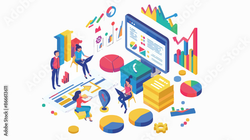 People analyze data and statistics. Character interact