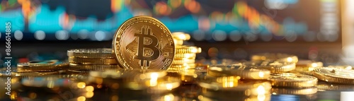 Golden Coins and Bars on Tr...