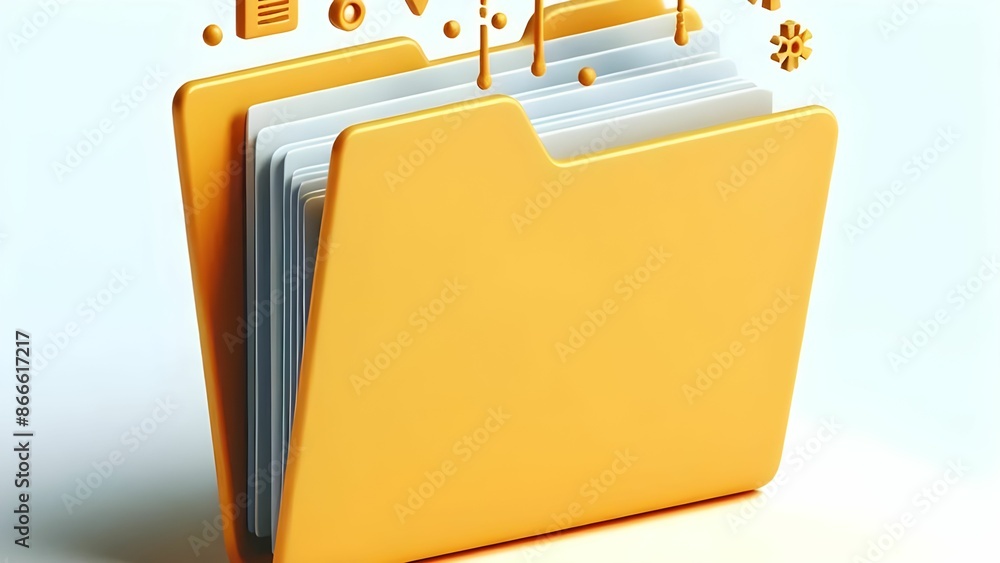 yellow computer file folder in abstract background yellow computer file folder in abstract background