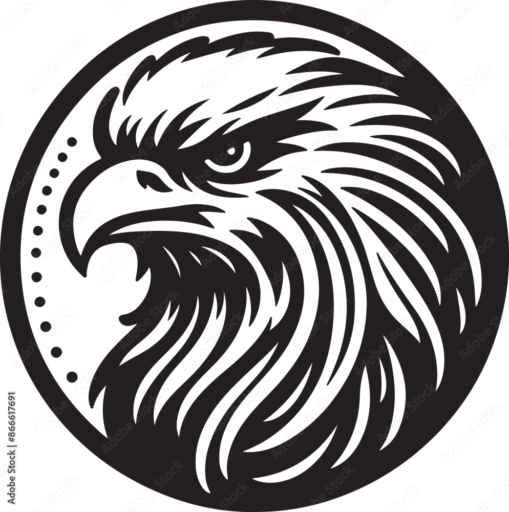 Eagle silhouette on a white background Eagle silhouette on a white background