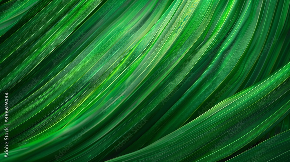 Green tropical plant close-up Green tropical plant close-up