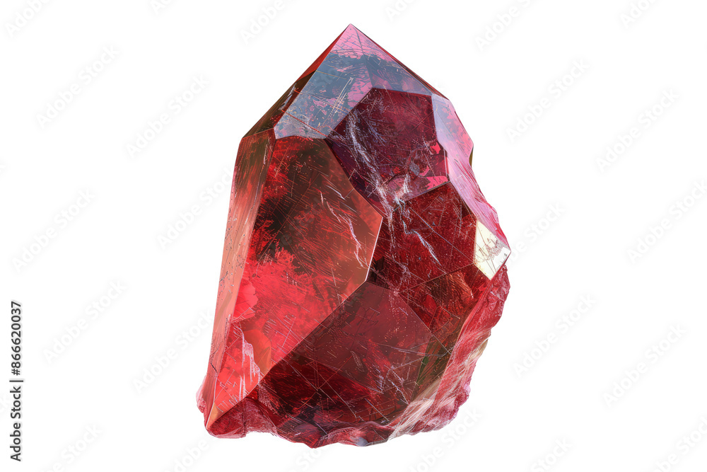 Red diamond crystal isolated on transparent background Red diamond crystal isolated on transparent background