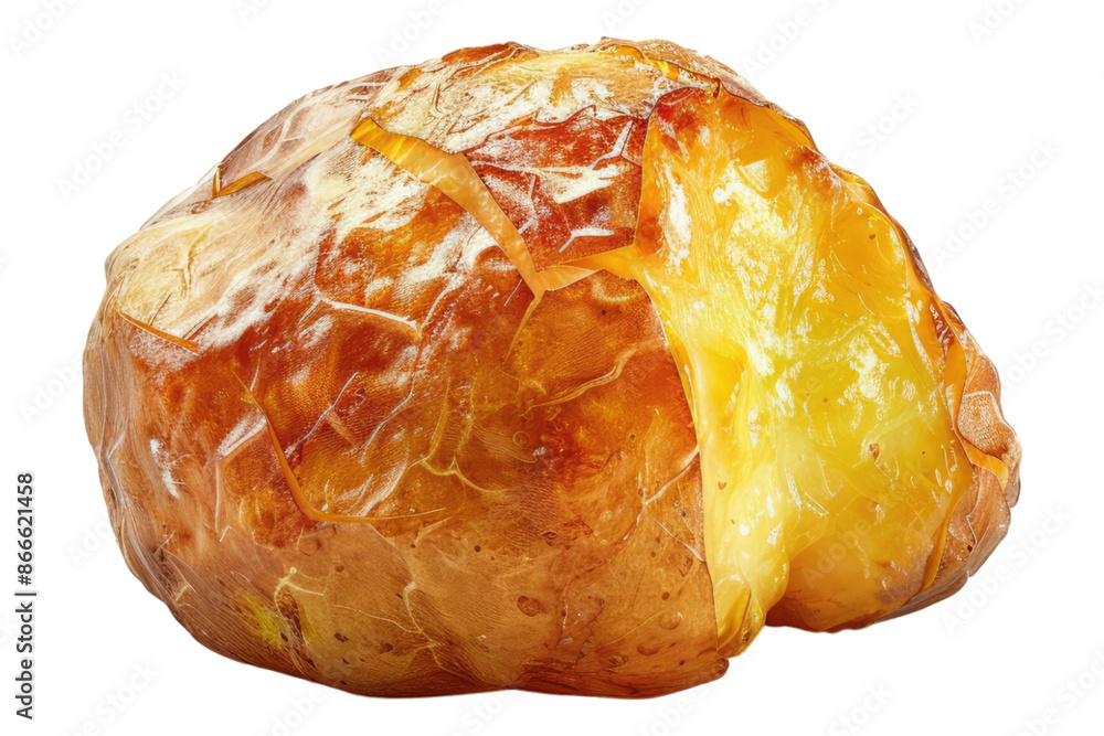 Roasted potato isolated on white background Roasted potato isolated on white background