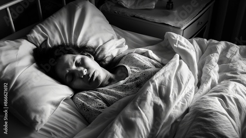 Person lying in bed, looking exhausted and ill, representing the toll chronic diseases can take on ones daily life and overall well-being © Mars0hod