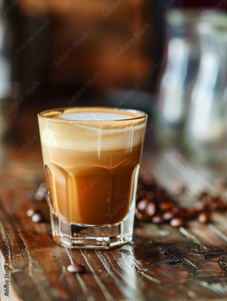 Espresso coffee with milk Espresso coffee with milk