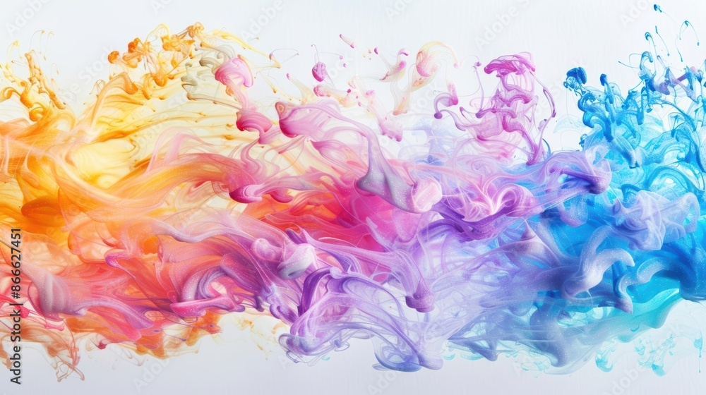 Fototapeta premium Vibrant Abstract Fluid Art in Bright Colors