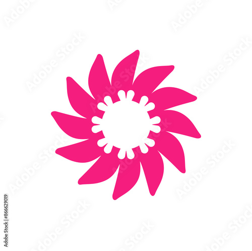 Beautiful flower on transparent background. Spring flower graphic design
