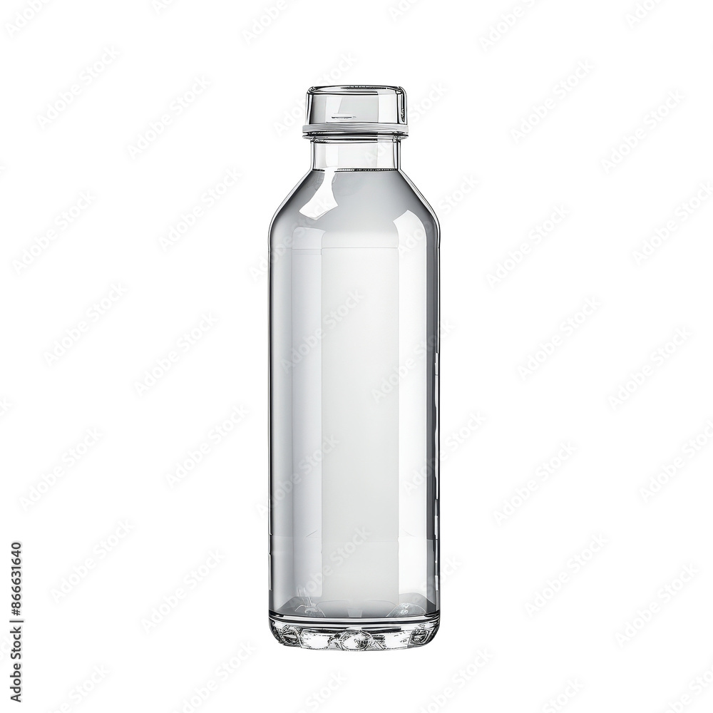 Clear glass bottle with a simple design, perfect for storing beverages or liquids. High-quality, minimalist, and eco-friendly. Clear glass bottle with a simple design, perfect for storing beverages or liquids. High-quality, minimalist, and eco-friendly.