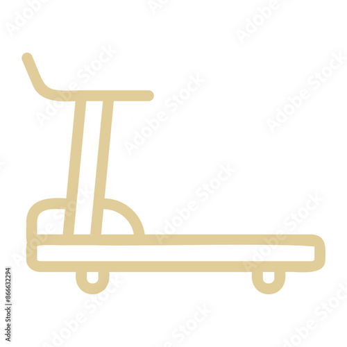 Treadmill icon with style outline fill
