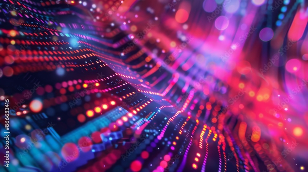 A close-up of a computer screen displaying a digital design, showcasing the abstract shapes and patterns created with technology. A close-up of a computer screen displaying a digital design, showcasing the abstract shapes and patterns created with technology.