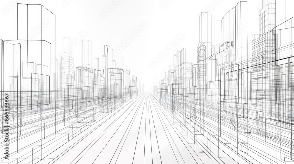 A series of lines representing the grid system of a city, forming a minimalist and geometric composition. A series of lines representing the grid system of a city, forming a minimalist and geometric composition.