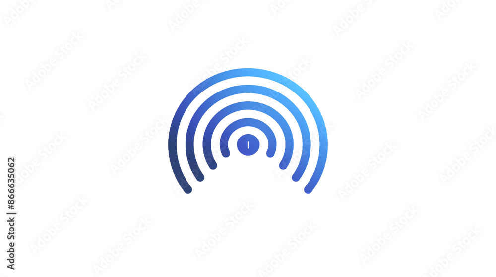 A modern concentric arc blue gradient logo. A modern concentric arc blue gradient logo.