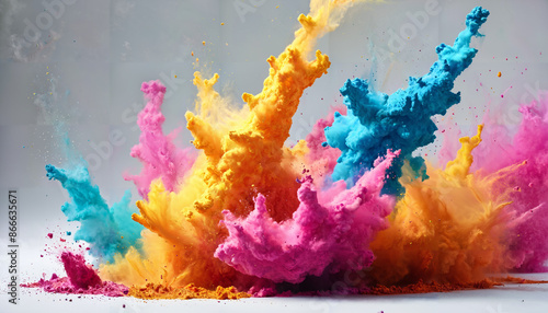 Explosion de couleurs vibrantes