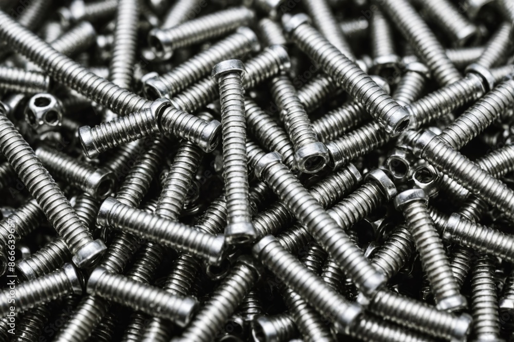 Texture of modern metal fastener, macro view Texture of modern metal fastener, macro view