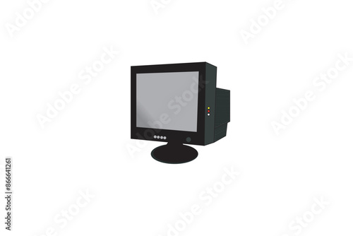 vector old television