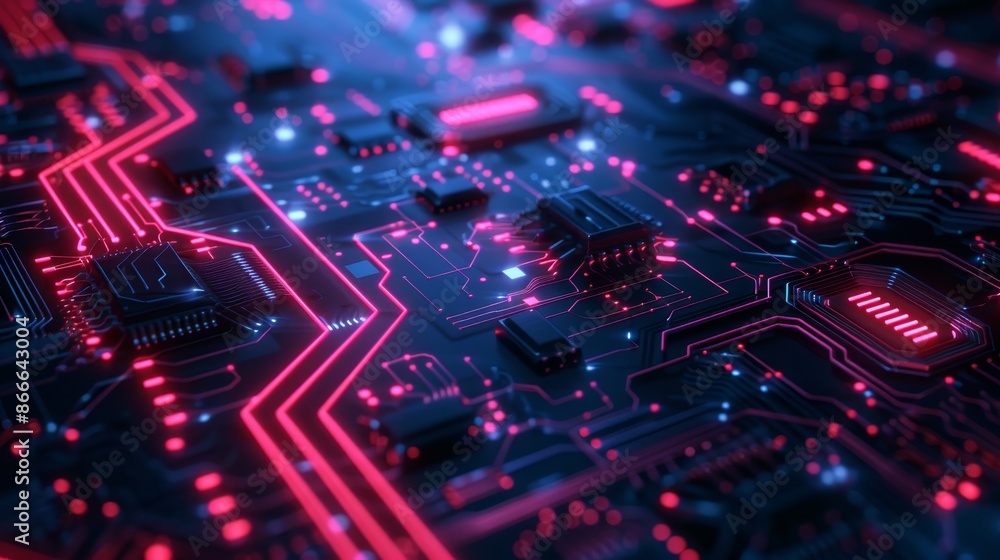 Animated futuristic server and abstract background circuit board. 3D rendering of the futuristic server and abstract background. Animated futuristic server and abstract background circuit board. 3D rendering of the futuristic server and abstract background.