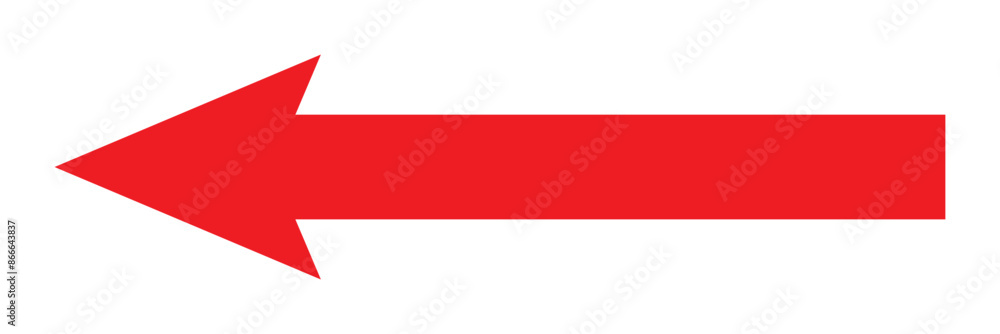 Long Red arrow icon. Red horizontal arrow. Straight long arrow, eps10 Long Red arrow icon. Red horizontal arrow. Straight long arrow, eps10