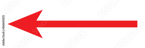 Long Red arrow  icon. Red horizontal arrow. Straight long arrow, eps10