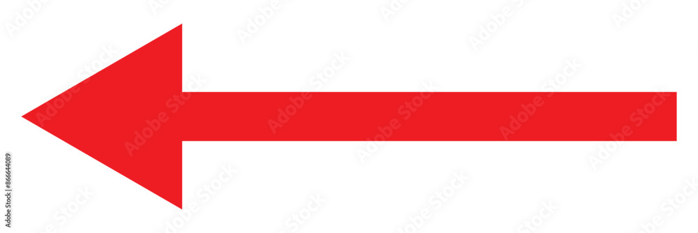 Horizontal long Red straight arrow icon eps10 Horizontal long Red straight arrow icon eps10