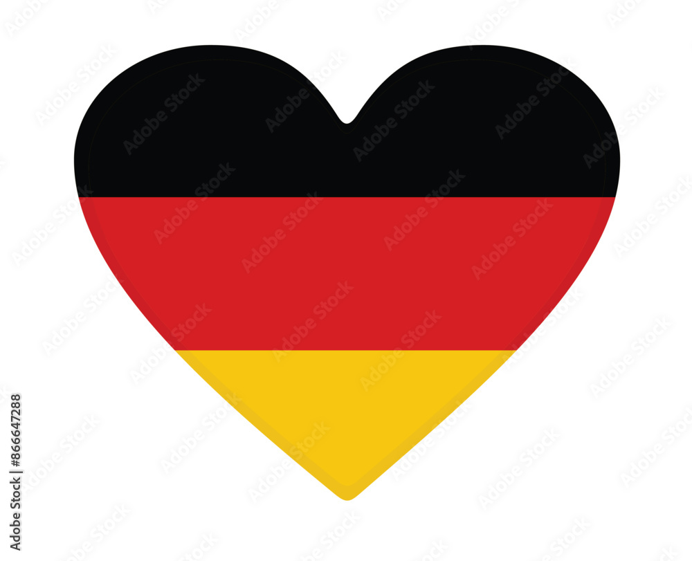 Germany flag heart shaped. vector Germany flag heart shaped. vector