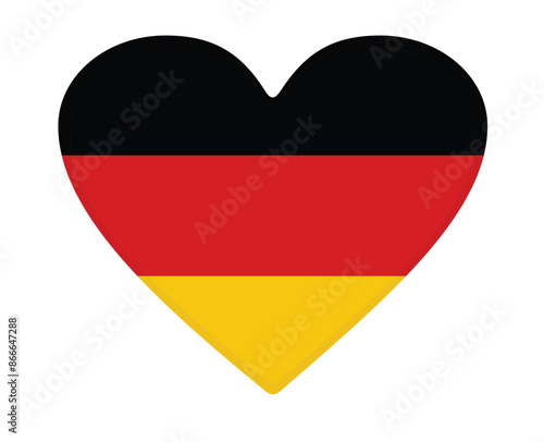 Germany flag heart shaped. vector Free Download Germany flag heart shaped. vector - GFXLoad