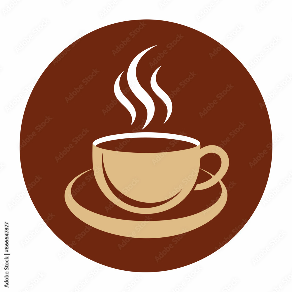 Obraz premium Coffee cup logo icon vector illustration. 