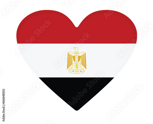 Free Download Egypt flag heart shaped. vector - GFXLoad
