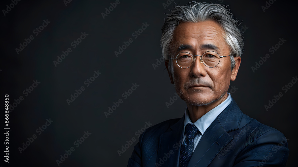 Fototapeta premium Senior businessman standing with arms