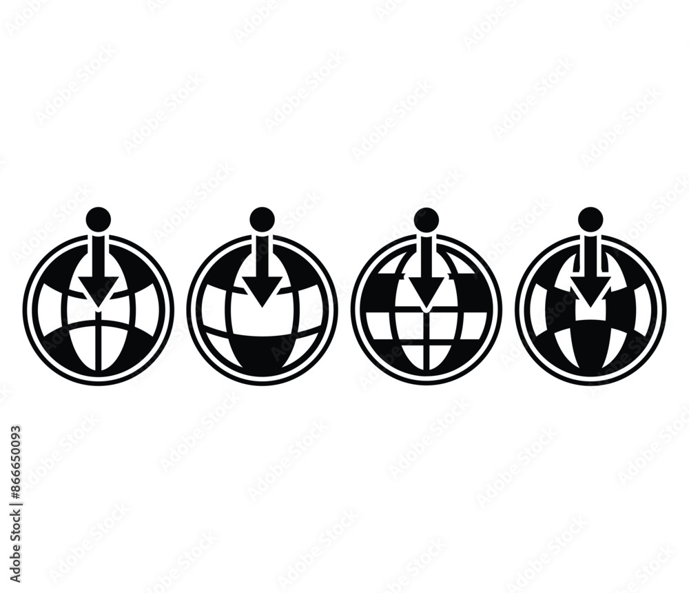 exrernal forcing icons symbol sign vector design illustration black ...