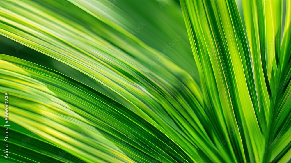 Green tropical plant close-up Green tropical plant close-up