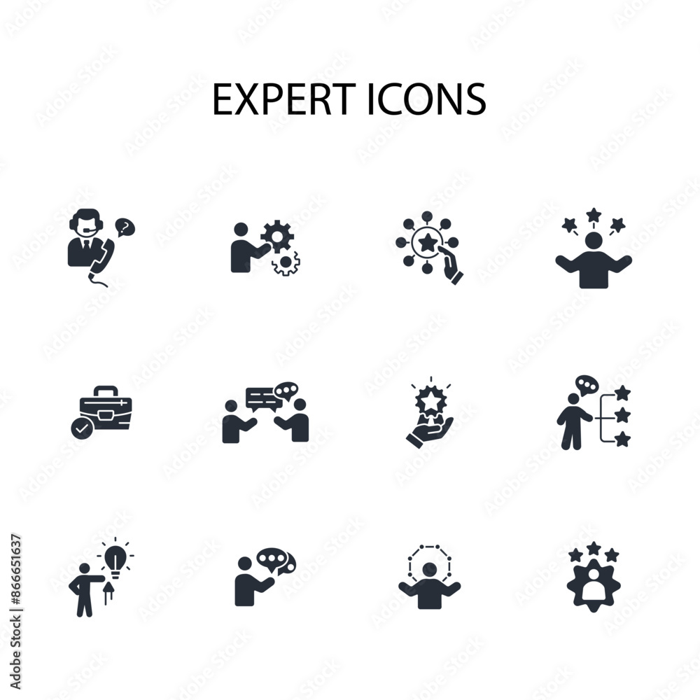 Expert icon set.vector.Editable stroke.linear style sign for use web design,logo.Symbol illustration. Expert icon set.vector.Editable stroke.linear style sign for use web design,logo.Symbol illustration.