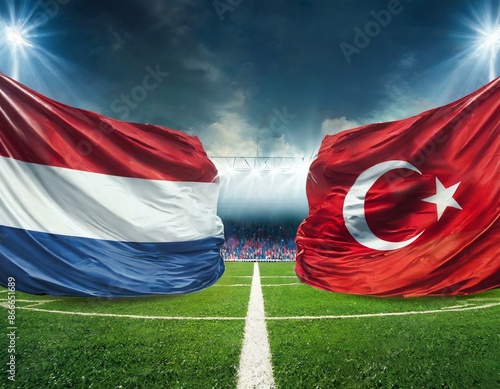 Niederlande vs Türkei, Fußball Stadion photo