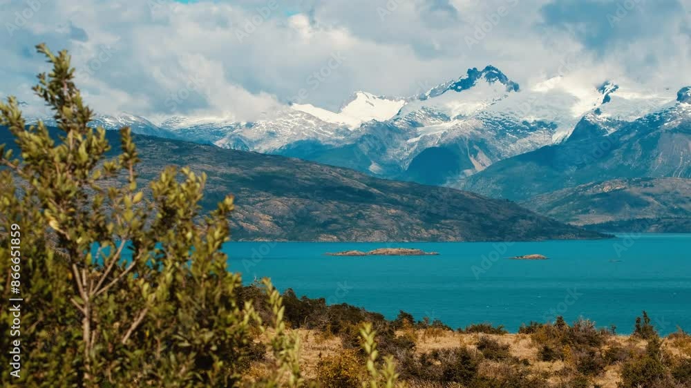 Chile. Snow capped mountains and crystal clear lake in Chilean Patagonia Chile. Snow capped mountains and crystal clear lake in Chilean Patagonia
