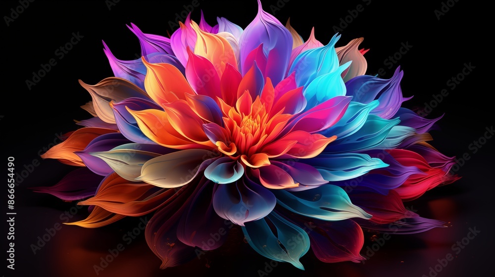 Beautiful abstract colorful flower design. Beautiful abstract colorful flower design.